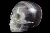 Realistic, Carved, Purple Fluorite Skull #116471-1